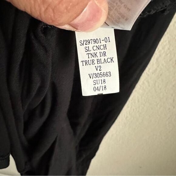 Old Navy Black Jersey Ruched Dress Size Small Tall - Picture 10 of 10